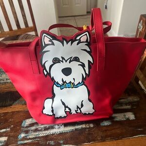 Red Marc Tetro large tote/purse Westie